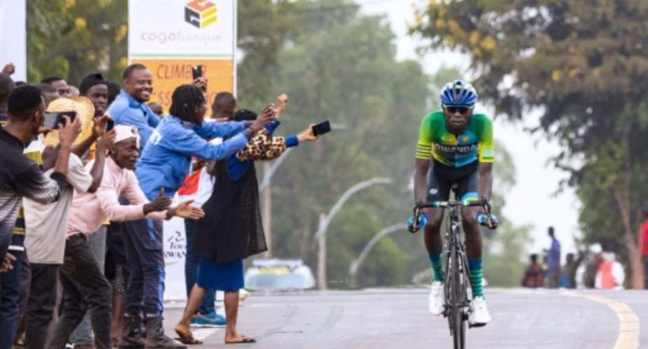 Nsengimana's story has motivated other young men from poor families to try and break into the world of professional cycling.  By - AFP
