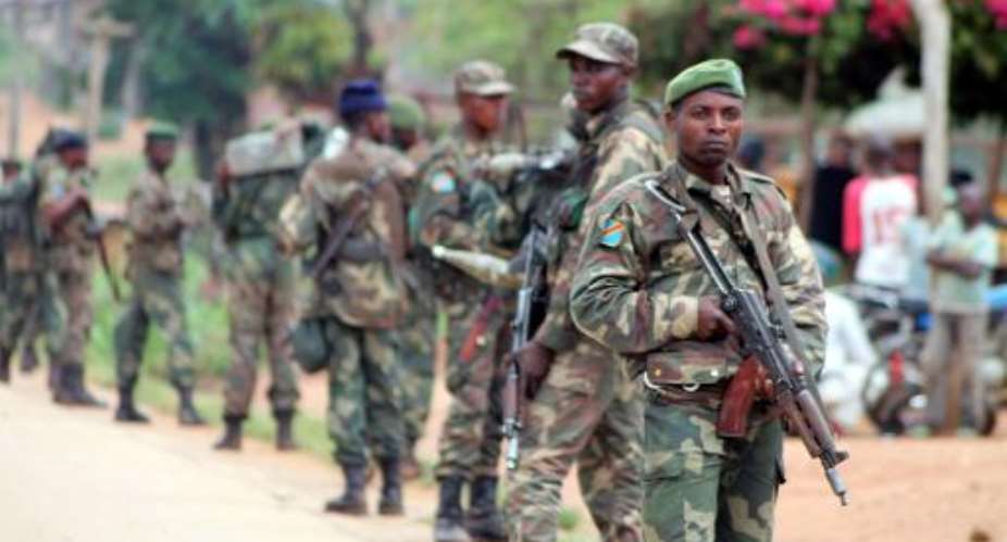 Democratic Republic of Congo soldiers clashed with rebels, killing a rebel leader, authorities say.  By Alain Wandimoyi AFPFile