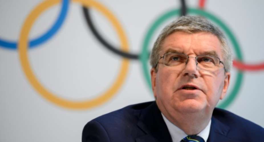 International Olympic Committee IOC president Thomas Bach answers questions following an Olympic summit in Lausanne, on June 21, 2016.  By Fabrice Coffrini AFP