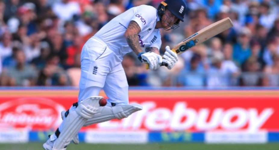 On the attack - England captain Ben Stokes on his way to 98 not out in the second Test against South Africa at Old Trafford.  By Lindsey Parnaby AFP