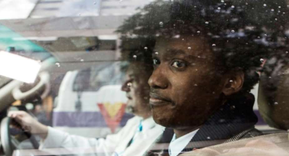 On trial: Duduzane Zuma, pictured as he arrived at court last July to face corruption charges.  By WIKUS DE WET AFP