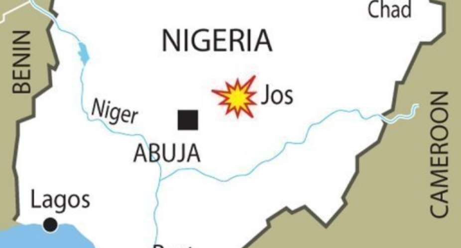 Map of Nigeria showing the location of the city of Jos where an Islamic school was attacked Tuesday.  By  (AFP/Graphics)
