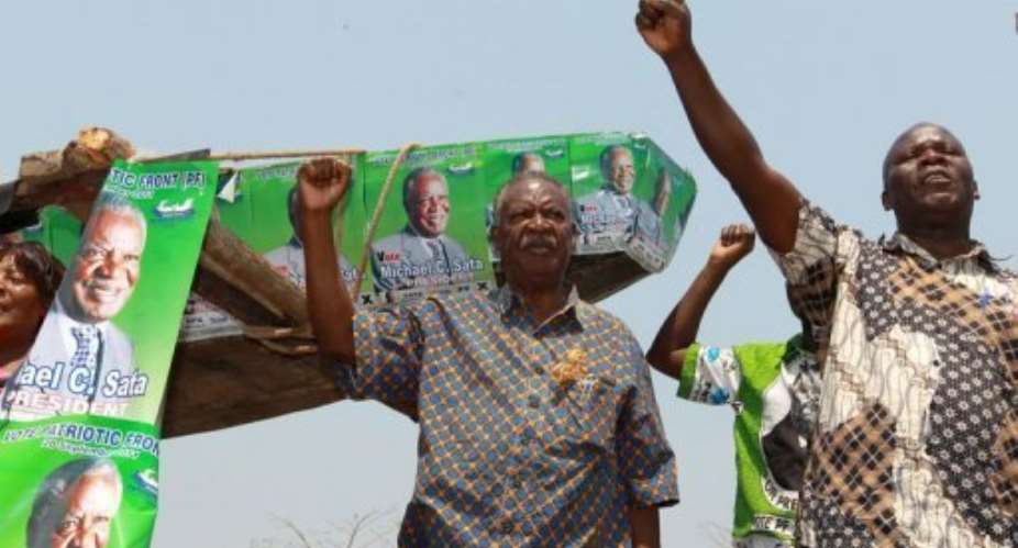 Sata won the election with 43 percent of the vote against Banda's 36 percent, authorities said.  By Thomas Nsama AFPFile