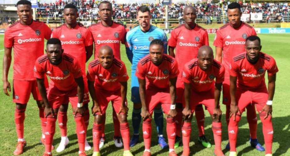 Orlando Pirates were held by Baroka Tuesday in the South African Premiership after conceding a goal that should have been ruled offside..  By STRINGER AFP