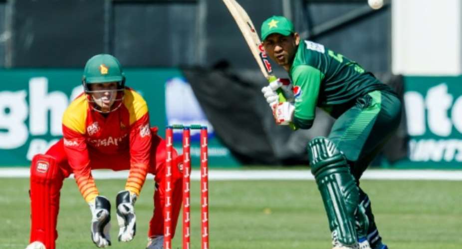 Pakistan captain Sarfraz Ahmed, batting, hailed their ODI win over Zimbabwe as a great performance.  By Jekesai NJIKIZANA AFP