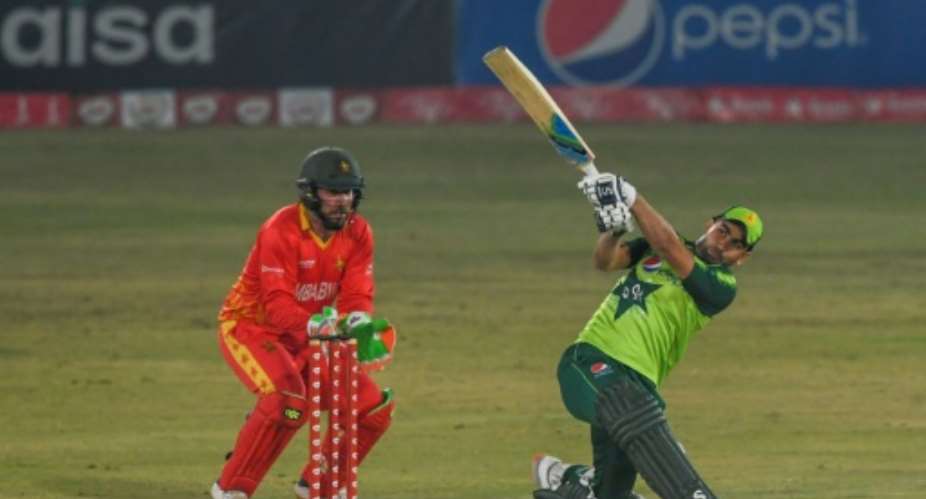 Pakistan's Abdullah Shafique top-scored in the final T20 against Zimbabwe.  By Aamir QURESHI AFP
