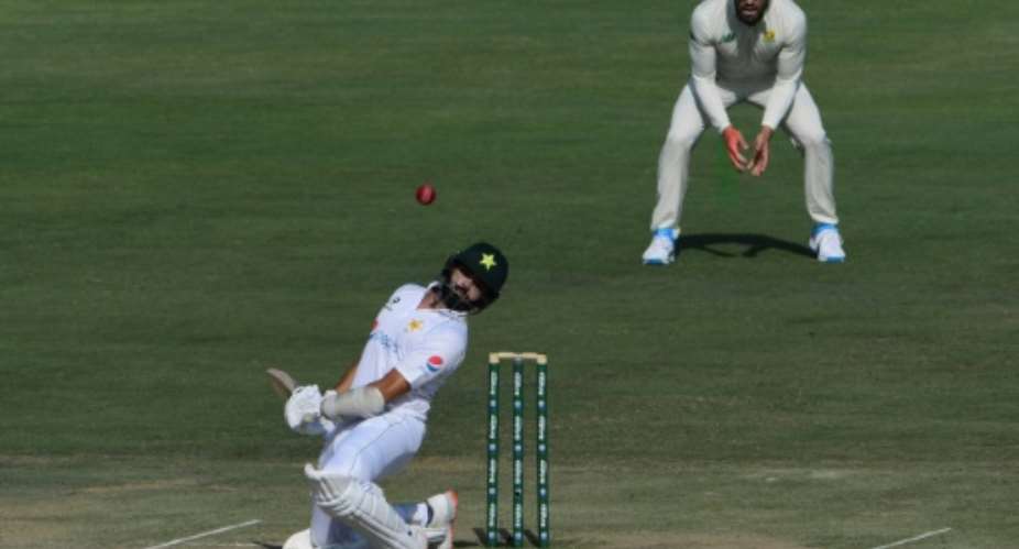 Pakistan's Azhar Ali ducks under a bouncer in the first Test against South Africa in Karachi.  By Asif HASSAN AFP