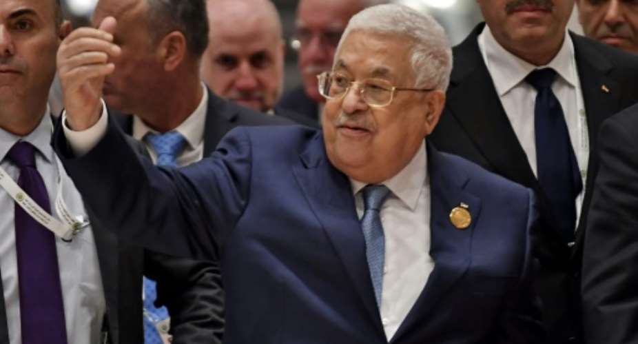 Palestinian president Mahmud Abbas, speaking at an Arab League summit in Algeria,said Israel was 'systematically destroying the two-state solution'.  By FETHI BELAID AFP