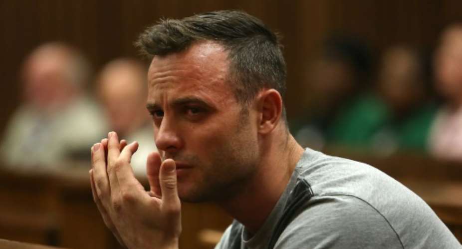 Paralympian Oscar Pistorius was jailed for six years for murdering his girlfriend Reeva Steenkamp.  By Alon Skuy PoolAFPFile