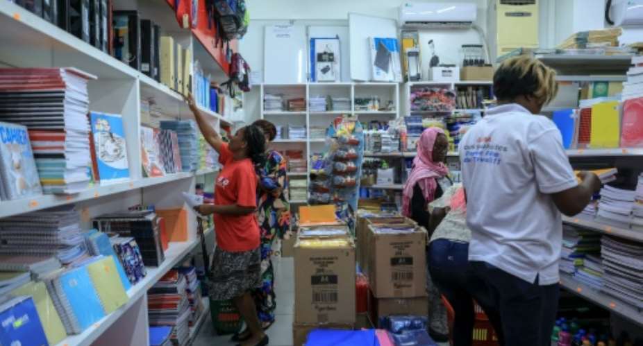 Parents in Gabon complain they are struggling to afford school supplies for their children because prices have shot up.  By - AFP