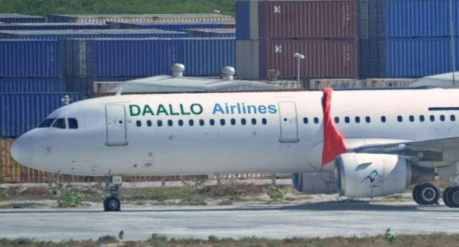 The Daallo Airlines plane was forced to make an emergency landing in Mogadishu, on February 2, 2016.  By Mohamed Abidwahab AFP