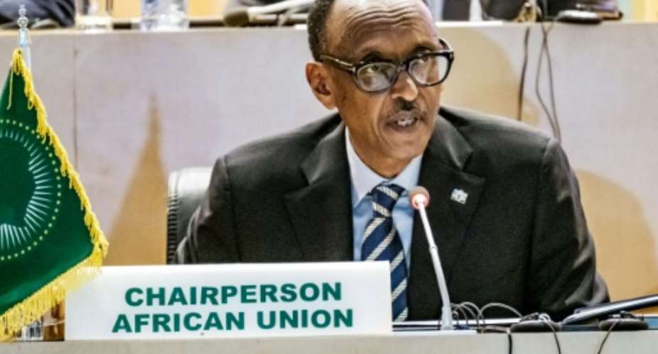 Paul Kagame led efforts to make the African Union less dependent on outside donors.  By EDUARDO SOTERAS AFP