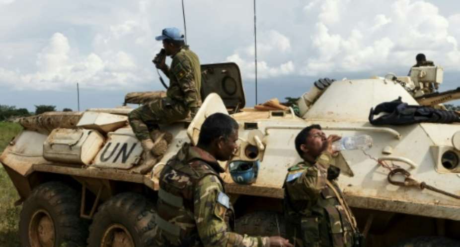 Peacekeepers from the UN MINUSCA force are helping government forces fight back a coalition of rebel fighters.  By Camille Laffont AFP