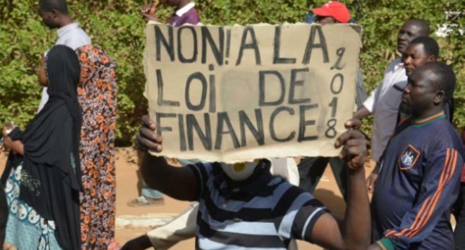 People in Niger have been protesting against a new finance law.  By BOUREIMA HAMA AFPFile