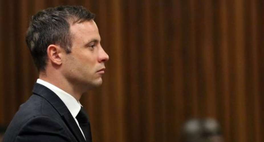 Oscar Pistorius was jailed last year after being convicted on the lesser charge of manslaughter over the 2013 killing of his girlfriend Reeva Steenkamp.  By Themba Hadebe PoolAFPFile