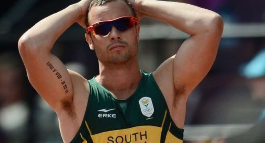 South Africa's Olympic runner Oscar Pistorius, seen here during the Paralympics in London on August 9, 2012.  By Franck Fife AFPFile