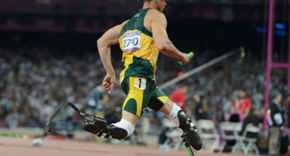 South Africa's double amputee runner Oscar Pistorius.  By Olivier Morin AFP