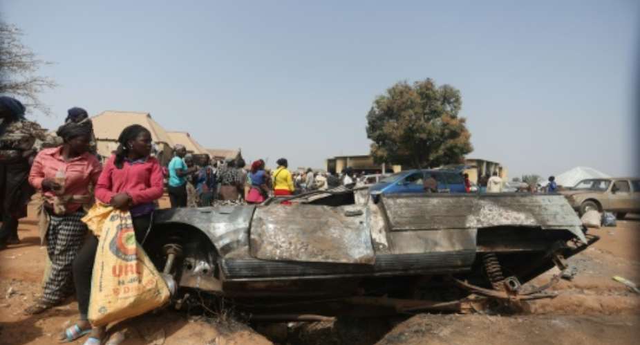 Plateau State often sees outbreaks of intercommunal violence, like here in January in Mangu district.  By Kola SULAIMON (AFP)