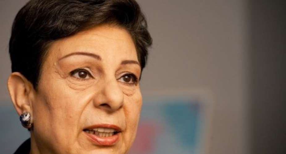 Senior PLO official Hanan Ashrawi is pictured in 2011.  By Paul J. Richards AFPFile