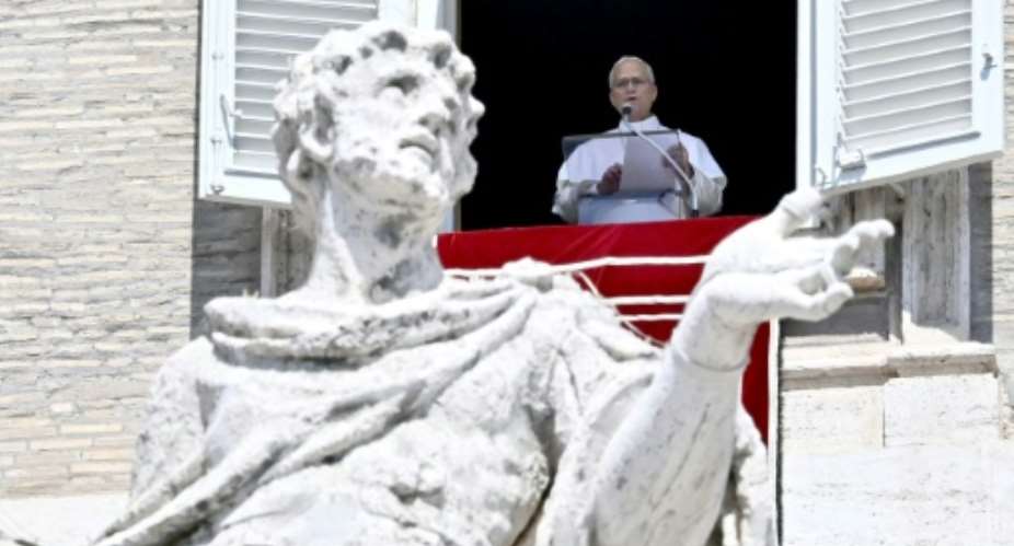 Pope Leo appealed for a ceasefire and humanitarian corridors in Sudan..  By Filippo MONTEFORTE (AFP)