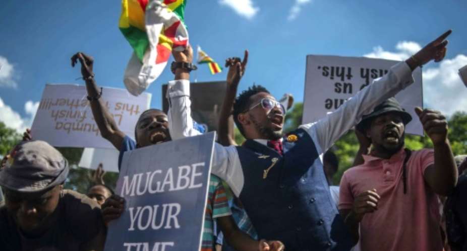 Popular protests helped end the iron-fisted rule of Robert Mugabe, who steered Zimbabwe since its 1980 independence.  By MUJAHID SAFODIEN AFPFile