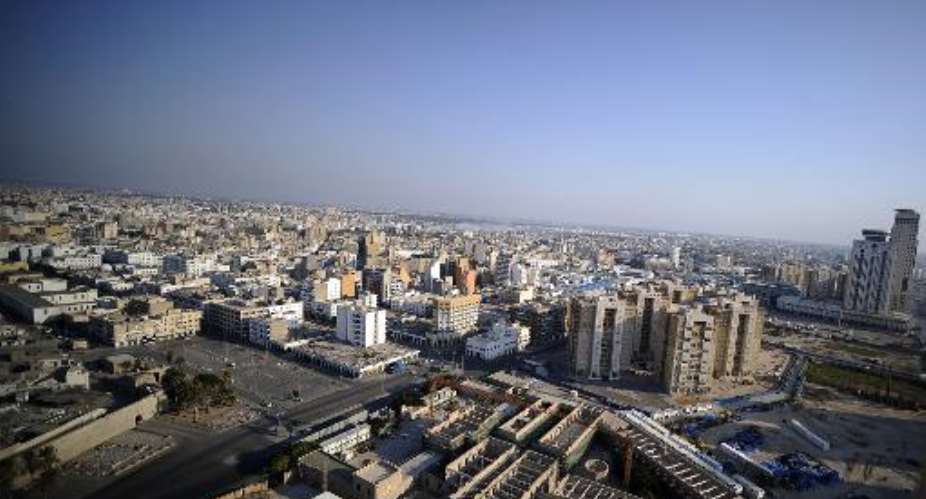 A general view shows the Libyan capital Tripoli on August 22, 2011.  By Filippo Monteforte AFPFile