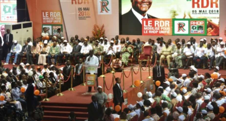 President Alassane Ouattara said the unified party was an opportunity for Ivory Coast.  By Sia KAMBOU AFPFile