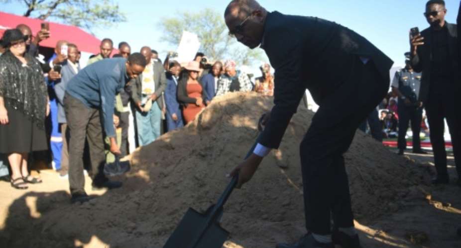 President Boko approved the burial of a San elder on his ancestral land last year, ending a long legal battle.  By Monirul Bhuiyan (AFP)