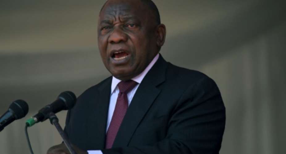 President Cyril Ramaphosa, pictured September 14, 2019, has urged South Africans to be tolerant of migrants following recent xenophobic violence.  By TONY KARUMBA AFP