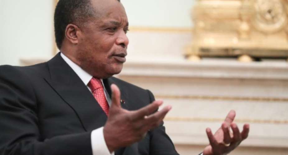 President Denis Sassou Nguesso first came to power in 1979.  By EVGENIA NOVOZHENINA POOLAFPFile
