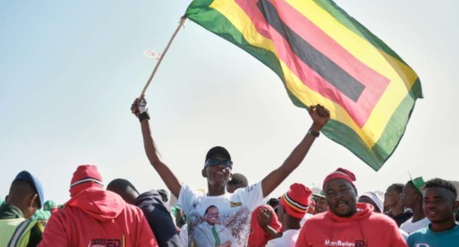 President Emmerson Mnangagwa was elected to a second five-year term in 2023.  By Jekesai NJIKIZANA (AFP)