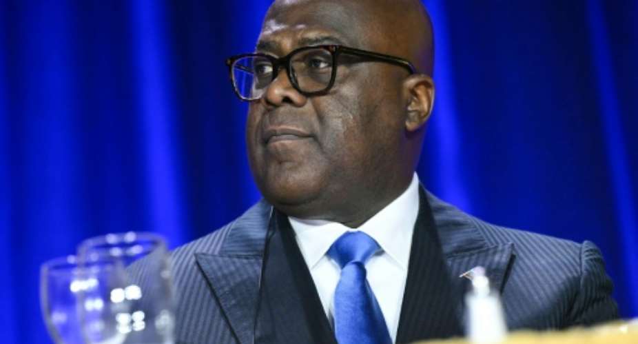 President Felix Tshisekedi could serve a third term in office if constitutional changes are approved.  By SAUL LOEB (AFP)