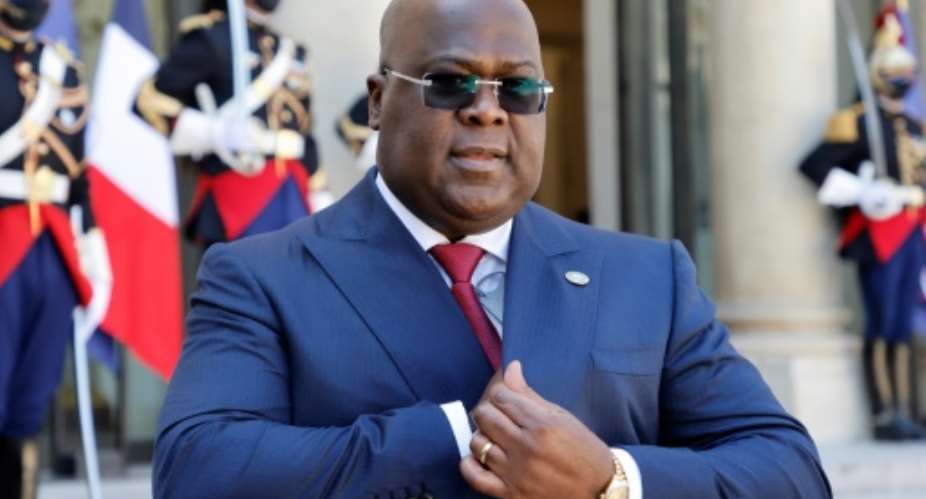 President Felix Tshisekedi has asked for French support to eradicate fighters based in eastern DR Congo.  By Ludovic MARIN AFPFile