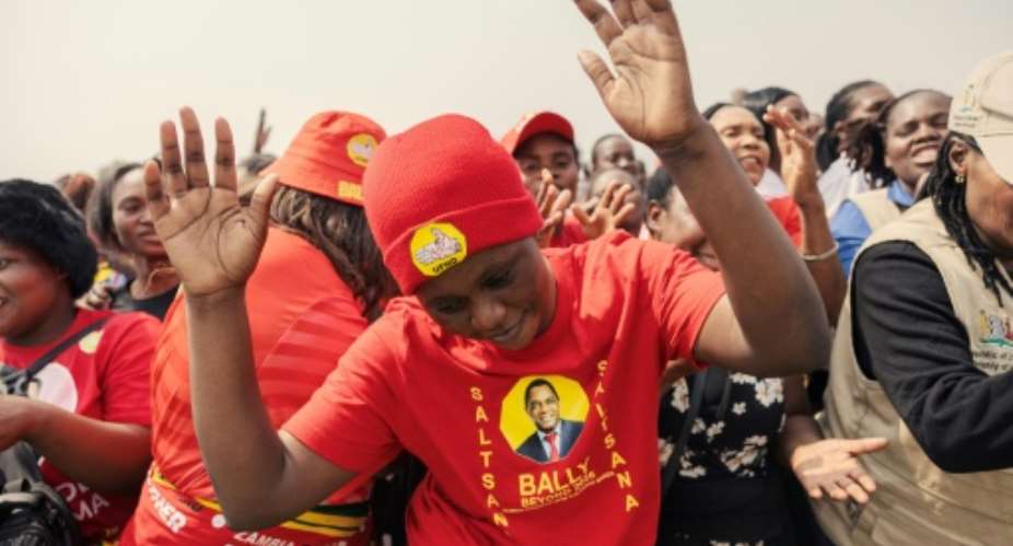President Hakainde Hichilema is seeking a second and final term.  By GIANLUIGI GUERCIA (AFP)