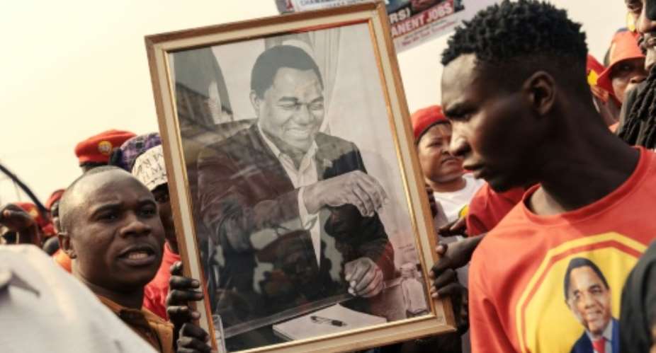 President Hakainde Hichilema is seeking at second term at elections on Thursday.  By GIANLUIGI GUERCIA (AFP)