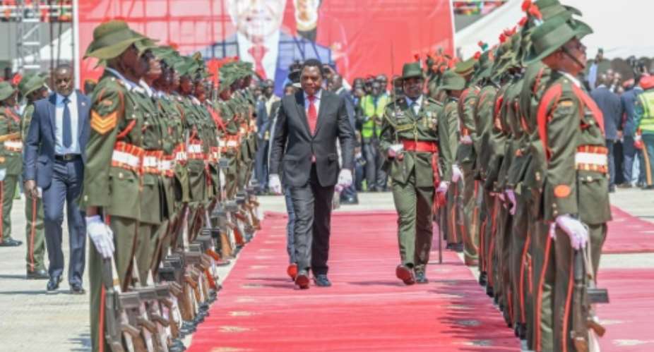 President Hakainde Hichilema was sworn in for a second term on Tuesday.  By Noel SICHALWE (AFP)