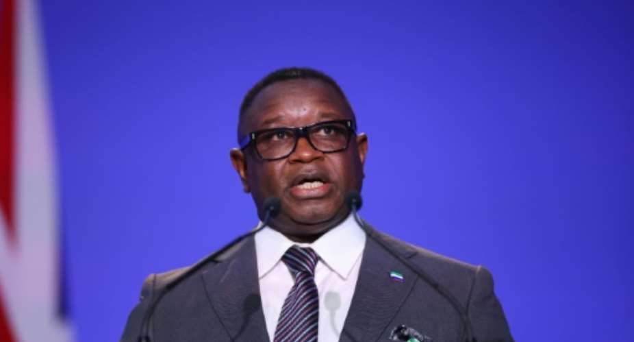 President Julius Maada Bio, who had been in Britain on a private visit, returned ahead of schedule following clashes.  By HANNAH MCKAY POOLAFP