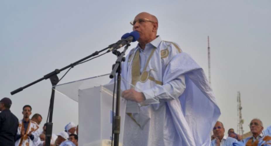President Mohamed Ould Cheikh El Ghazouani, 67, is widely regarded as the mastermind behind Mauritania's relative security.  By Michele Cattani (AFP)
