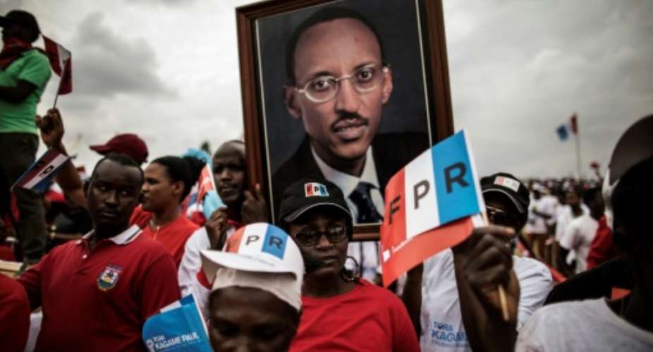 President Paul Kagame, 59, is running against two little-known candidates seen as unlikely to pose any threat to his Rwandan Patriotic Front's RPF control.  By MARCO LONGARI AFP