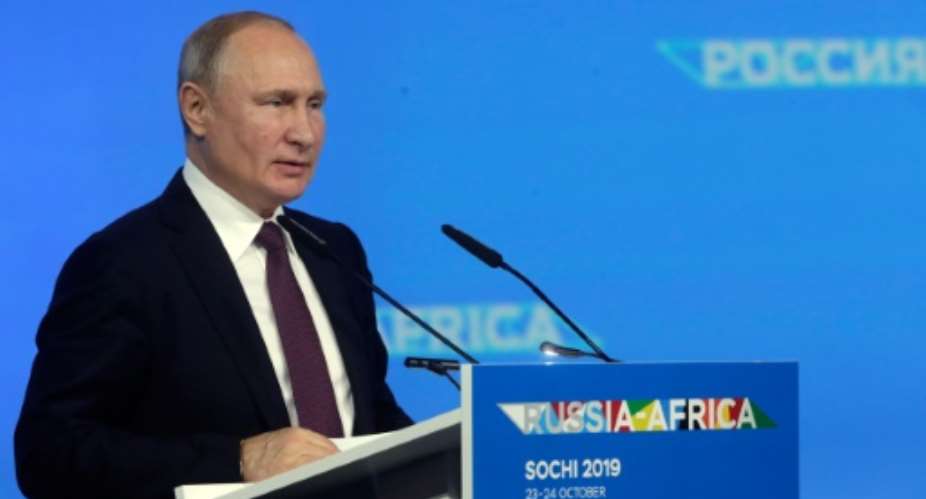 President Putin said a doubling of trade with Africa to more than 20 billion over five years was not enough and that he would target at least a further doubling.  By Mikhail METZEL SPUTNIKAFP