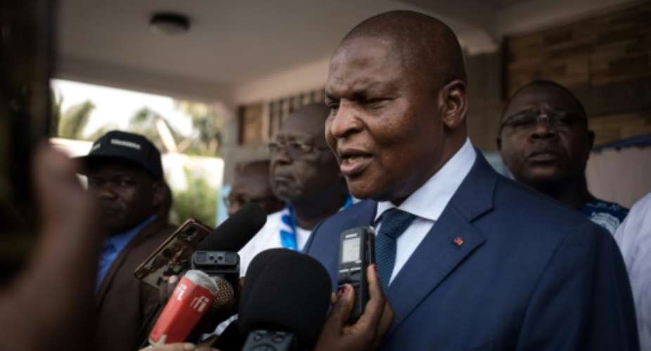 President Touadera promised to stage reconciliation talks after winning controversial elections in December 2020.  By FLORENT VERGNES AFP