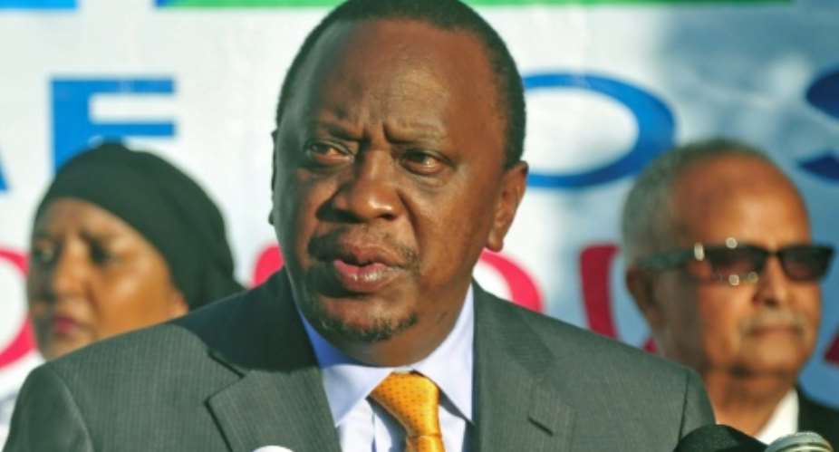 President Uhuru Kenyatta has warned against violence in the run-up to Kenya's general election.  By MOHAMED ABDIWAHAB AFPFile