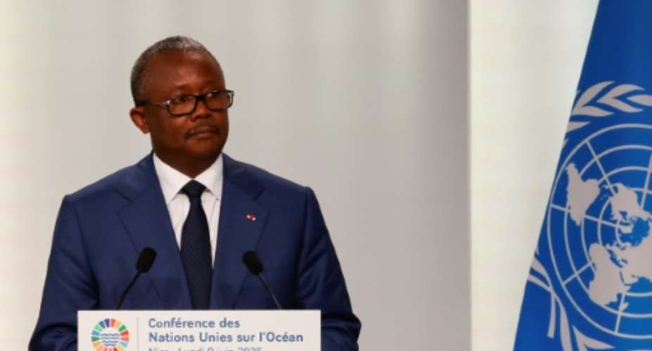 President Umaro Sissoco Embalo had been due in Lisbon Monday for a ceremony, but will no longer attend.  By Ludovic MARIN (AFP)