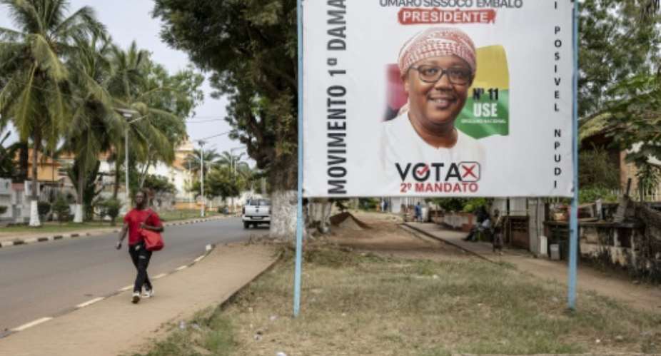 President Umaro Sissoco Embalo is favoured to win a second term in Guinea-Bissaus elections.  By PATRICK MEINHARDT (AFP)