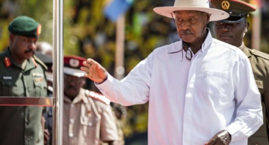 President Yoweri Museveni has ruled Uganda for 40 years.  By BADRU KATUMBA (AFP)
