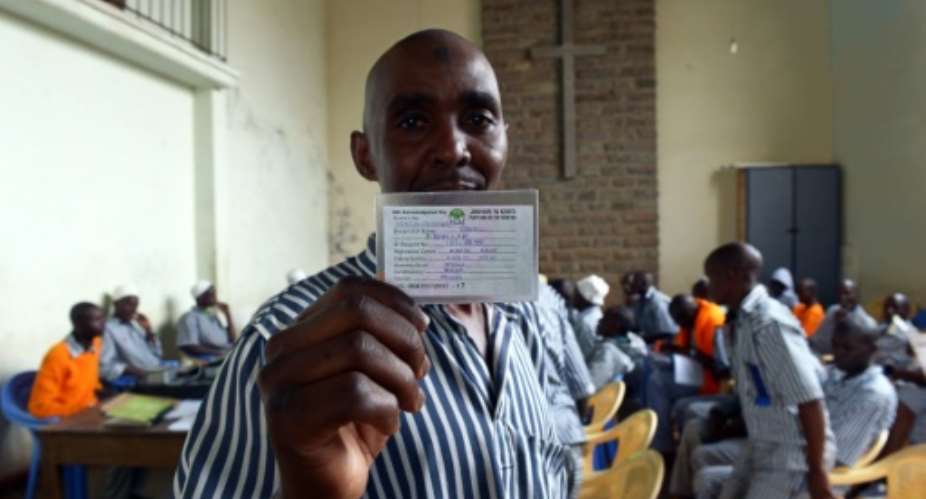 Prisoners in Kenya have been  registering for the August presidential and parliamentary election.  By SIMON MAINA AFPFile