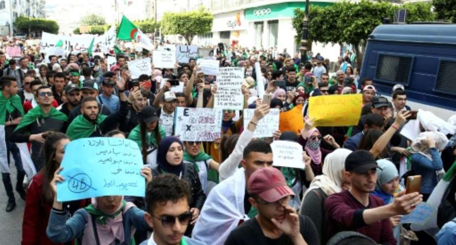 Protesters are demanding a complete overhaul of the political system in Algeria.  By - AFP