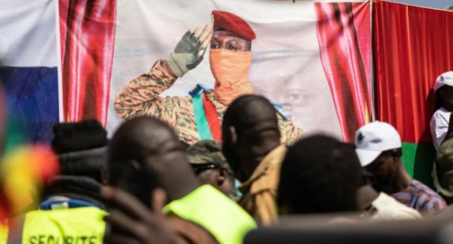 Protesters called for an end to France's presence in Burkina Faso.  By OLYMPIA DE MAISMONT AFP