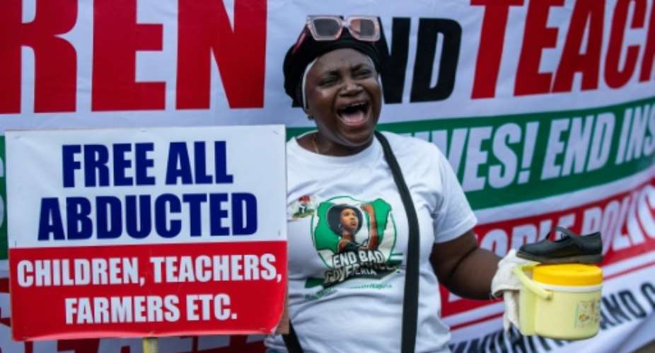 Protesters have repeatedly called on the Nigerian government to end a kidnapping crisis that experts say has netted millions of dollars in ransom payments.  By TOYIN ADEDOKUN (AFP)