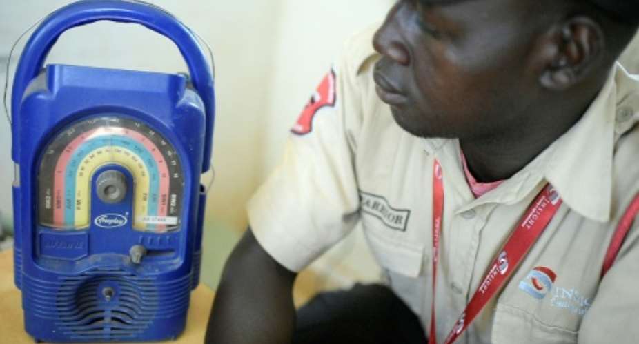 Radio is the main source of information in South Sudan.  By SIMON MAINA AFP